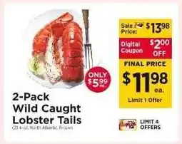 ShopRite 2-Pack Wild Caught Lobster Tails offer