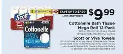 ShopRite Cottonelle Bath Tissue Mega Roll 12-Pack offer