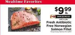 ShopRite Fresh Antibiotic Free Norwegian Salmon Fillet offer