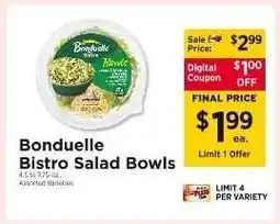 ShopRite Bonduelle Bistro Salad Bowls offer