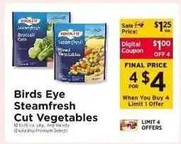 ShopRite Birds Eye Steamfresh Cut Vegetables offer