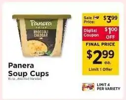 ShopRite Panera Soup Cups offer