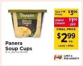 ShopRite Panera Soup Cups offer