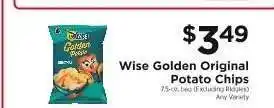 ShopRite Wise Golden Original Potato Chips offer