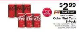 ShopRite Coke Mini Cans 6-Pack offer