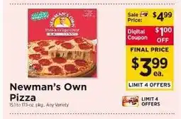 ShopRite Newman's Own Pizza offer
