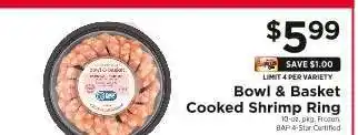 ShopRite Bowl & Basket Cooked Shrimp Ring offer