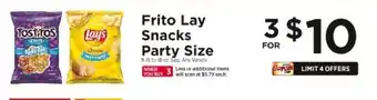 ShopRite Frito Lay Snacks Party Size offer