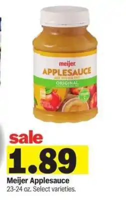 Meijer Meijer Applesauce offer