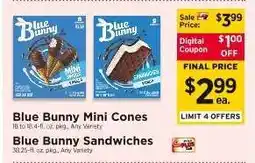 ShopRite Blue Bunny Mini Cones offer