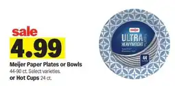 Meijer Meijer Paper Plates or Bowls offer