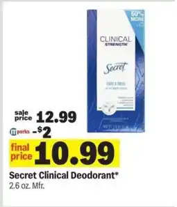 Meijer Secret Clinical Deodorant offer