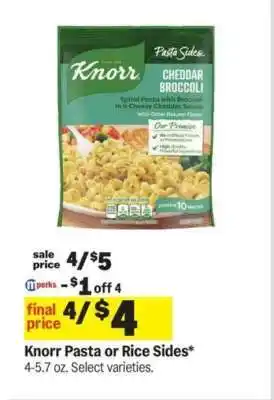 Meijer Knorr Pasta or Rice Sides offer