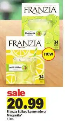 Meijer Franzia Spiked Lemonade or Margarita offer