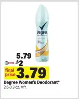 Meijer Degree Women's Deodorant offer
