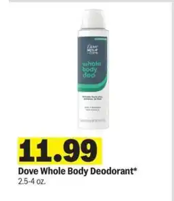 Meijer Dove Whole Body Deodorant offer
