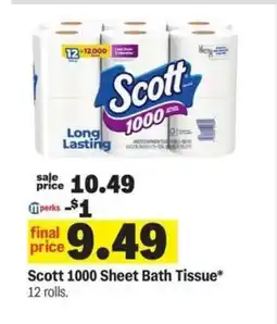 Meijer Scott 1000 Sheet Bath Tissue offer