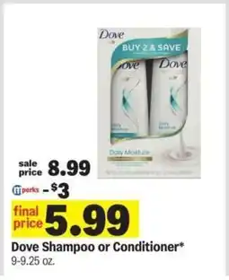 Meijer Dove Shampoo or Conditioner offer