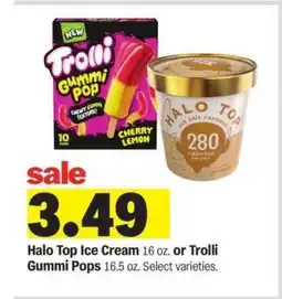 Meijer Halo Top Ice Cream or Trolli Gummi Pops offer