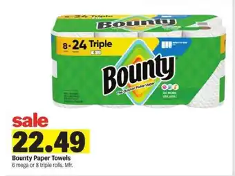 Meijer Bounty Paper Towels offer