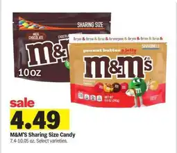 Meijer M&M's Sharing Size Candy offer