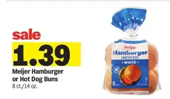Meijer Meijer Hamburger or Hot Dog Buns offer