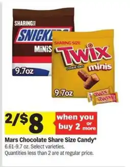 Meijer Mars Chocolate Share Size Candy offer