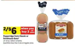 Meijer Pepperidge Farm Classic or Farmhouse Buns offer