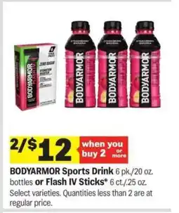 Meijer BODYARMOR Sports Drink or Flash IV Sticks offer