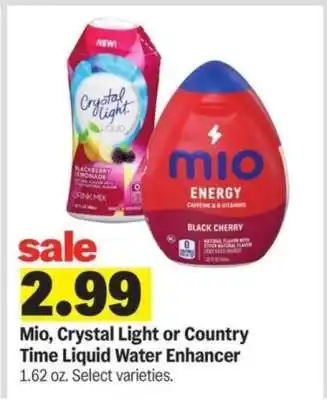 Meijer MiO, Crystal Light or Country Time Liquid Water Enhancer offer