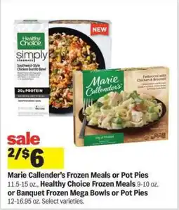 Meijer Marie Callender’s Frozen Meals or Pot Pies offer
