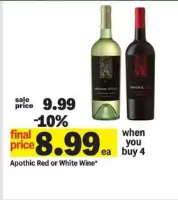 Meijer Apothic Red or White Wine offer
