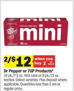 Meijer Dr Pepper or 7UP Products offer