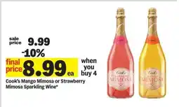 Meijer Cook's Mango Mimosa or Strawberry Mimosa Sparkling Wine offer
