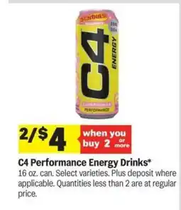 Meijer C4 Performance Energy Drinks offer