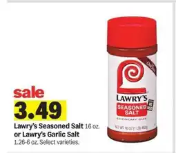 Meijer Lawry's Seasoned Salt or Garlic Salt offer