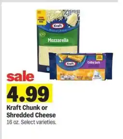 Meijer Kraft Chunk or Shredded Cheese offer