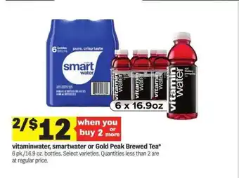 Meijer vitaminwater, smartwater or Gold Peak Brewed Tea offer