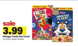 Meijer Kellogg's Family Size Cereal offer