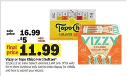Meijer Vizzy or Topo Chico hard seltzer offer
