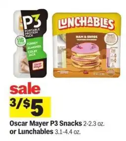 Meijer Oscar Mayer P3 Snacks or Lunchables offer