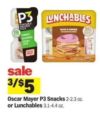 Meijer Oscar Mayer P3 Snacks or Lunchables offer