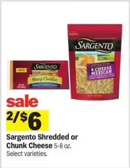 Meijer Sargento Shredded or Chunk Cheese offer