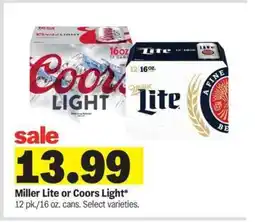 Meijer Miller Lite or Coors Light offer