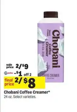 Meijer Chobani Coffee Creamer offer