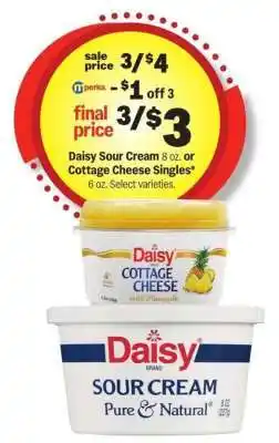 Meijer Daisy Sour Cream or Cottage Cheese Singles offer