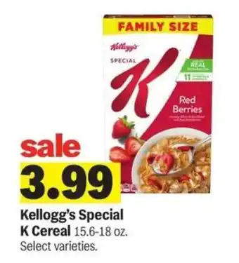 Meijer Kellogg's Special K Cereal offer