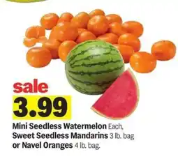 Meijer Mini Seedless Watermelon, Sweet Seedless Mandarins, or Navel Oranges offer