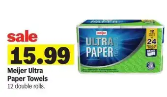 Meijer Meijer Ultra Paper Towels offer