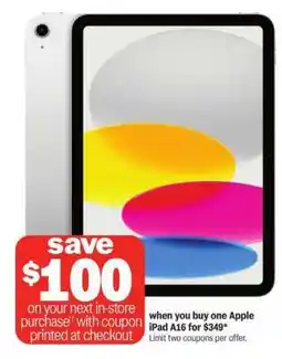 Meijer Apple iPad A16 offer